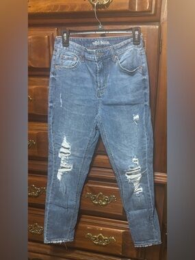 wild fable Distressed Light Blue High-Rise Jeans